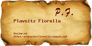 Plavsitz Fiorella névjegykártya